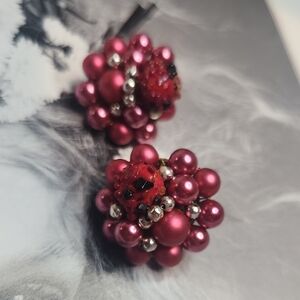 Vintage Berry Cluster Earrings